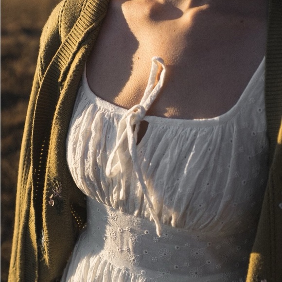 Hearts and Found Michelle Vintage Style Dress Small Eyelet lace 100% Cotton - Picture 5 of 5